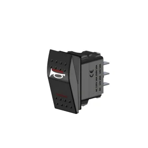 Botão Buzina P/Barcos Com 2 Led Vermelho E Preto 12/24V
