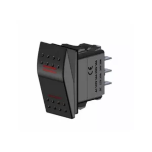 Botão On-Off Náutico Spst 4pin 2 Red Led