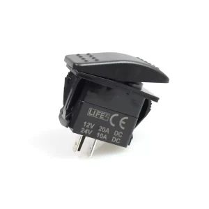 BOTÃO INTERRUPTOR DE BUZINA P/ BARCOS LANCHAS VELEIROS COR PRETA 12/24V