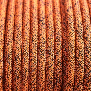Cabo Corda Náutica de Poliéster Pré Estirado 12mm Laranja e Preto