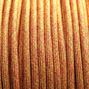 Cabo Corda Náutica de Poliéster Pré Estirado 12mm Vermelho e Amarelo