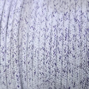 Cabo Náutico Pré Estirado Premium Soft Velo 6mm Branco e Lilás