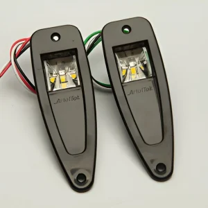 Luz Navegação De Bordo Olho De Tubarão Led 12v Cor Preta Arieltek