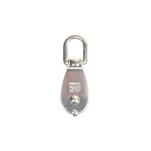 MOITÃO EM AÇO INOX M20 COM ALÇA GIRATÓRIA E ROLDANA CABOS ATÉ 8MM