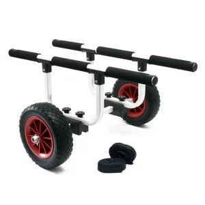 Carrinho Transporte Alumínio ajustável com rodas 25,5cm PU