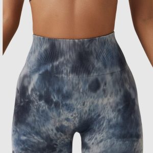 Calções desportivos de cintura alta com efeito push-up estampados
