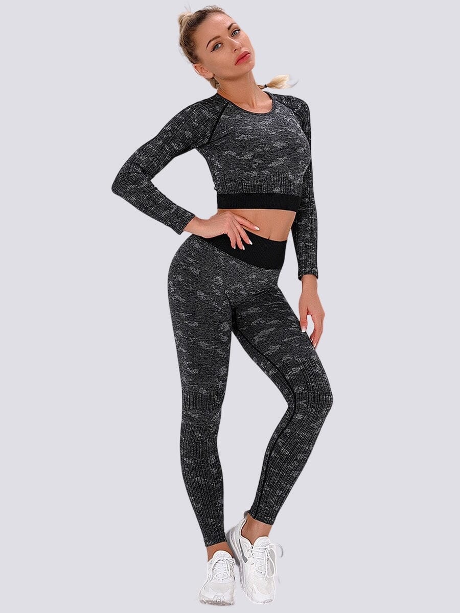 Conjunto de leggings e top curto – desporto
