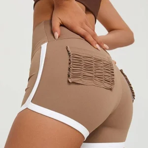 Calções de fitness com bolso desportivo