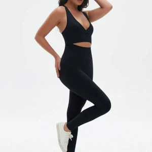 Conjunto desportivo, top desportivo e leggings de cintura alta