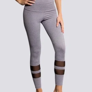 Leggings cinzentas de cintura alta