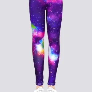 Leggings para menina Galaxy