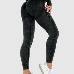 Leggings desportivas push-up para barriga lisa