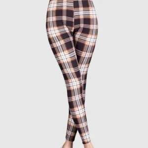 Leggings com padrão às riscas