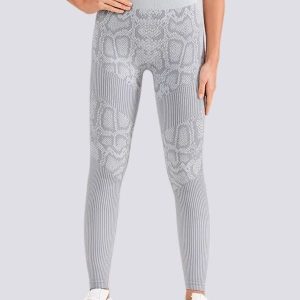 Leggings sem costuras com padrão de cobra