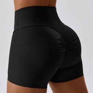 Calções curtos plissados push-up – desporto