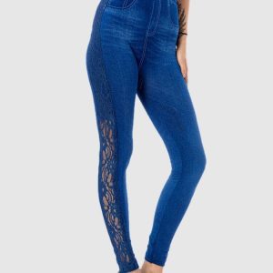 Leggings de ganga de cintura alta