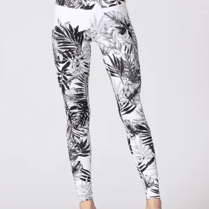 Leggings com estampado tropical
