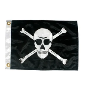 Bandeira Pirata Para Embarcação Com 33×47 cm